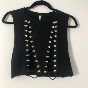 LF Black Crop Top